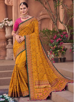Incredible Silk Embroidered Classic Designer Saree