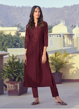 Innovative Embroidered Silk Designer Kurti