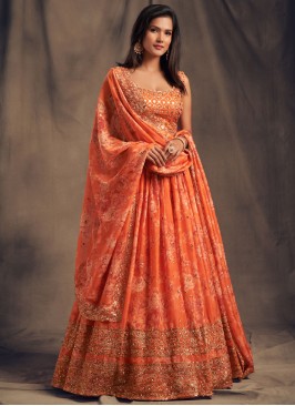 Innovative Orange Lehenga Choli