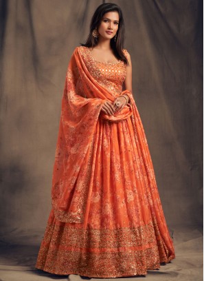 Innovative Orange Lehenga Choli