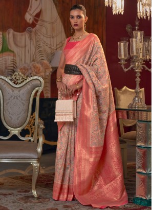 Innovative Weaving Multi Colour Contemporary Saree