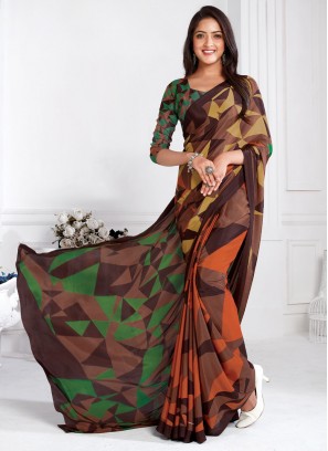 Integral Multi Colour Trendy Saree