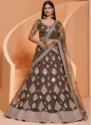 Integral Net Patch Border Lehenga Choli