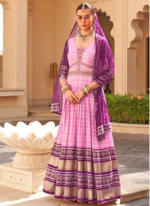 Integral Pink Silk Readymade Gown