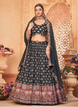 Integral Sequins Chiffon Designer Lehenga Choli