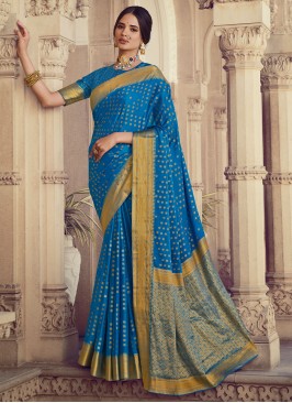 Intricate Chiffon Weaving Classic Saree