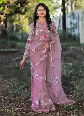Intricate Embroidered Trendy Saree