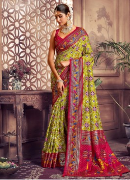 Intricate Green Classic Saree