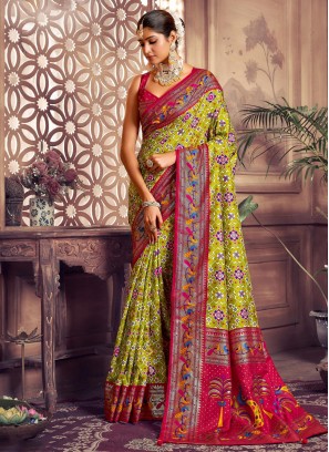 Intricate Green Classic Saree