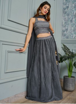 Intricate Grey Readymade Lehenga Choli