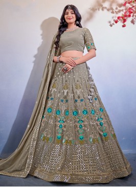 Intricate Grey Sequins Lehenga Choli