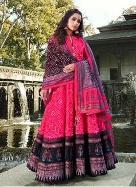 Intricate Readymade Anarkali Salwar Suit For Festival