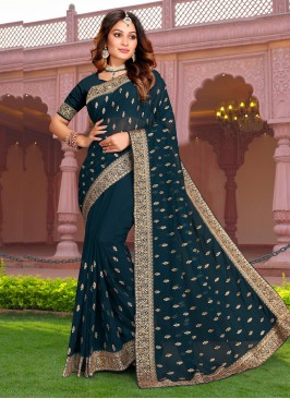 Intricate Stone Reception Contemporary Saree