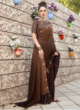 Intriguing Brown Saree