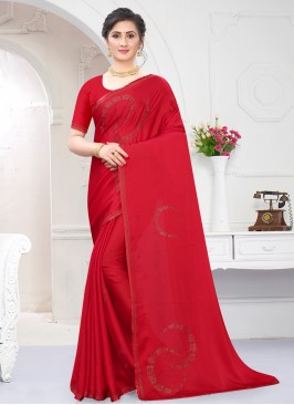 Intrinsic Red Trendy Saree