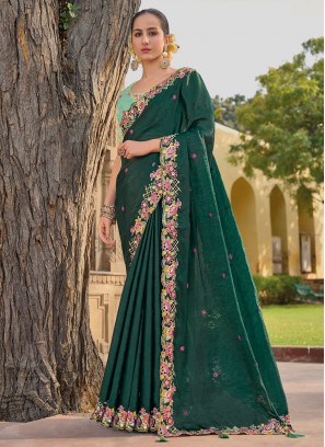 Invaluable Embroidered Trendy Saree