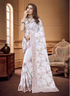 Invaluable Georgette Festival Contemporary Saree