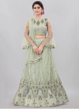 Invaluable Green Festival Lehenga Choli