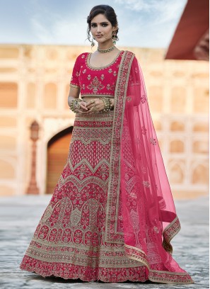 Invaluable Pink Embroidered Lehenga Choli