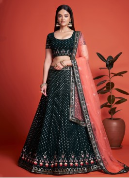 Invigorating Georgette Engagement Trendy Lehenga Choli