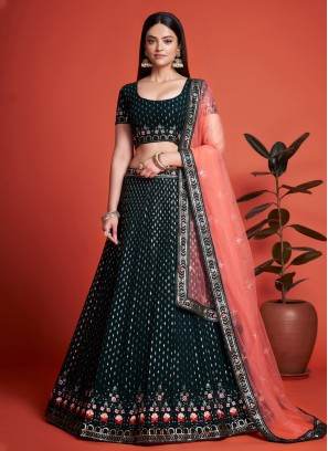 Invigorating Georgette Engagement Trendy Lehenga Choli