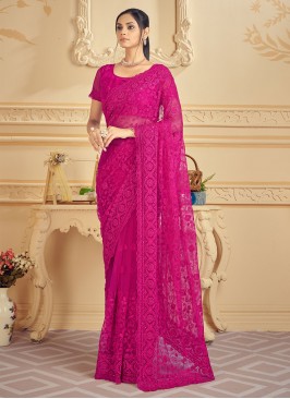 Invigorating Net Party Contemporary Saree