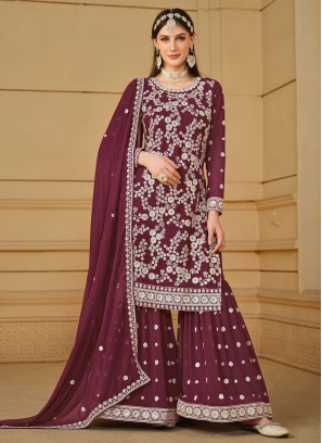 Invigorating Wine Salwar Suit
