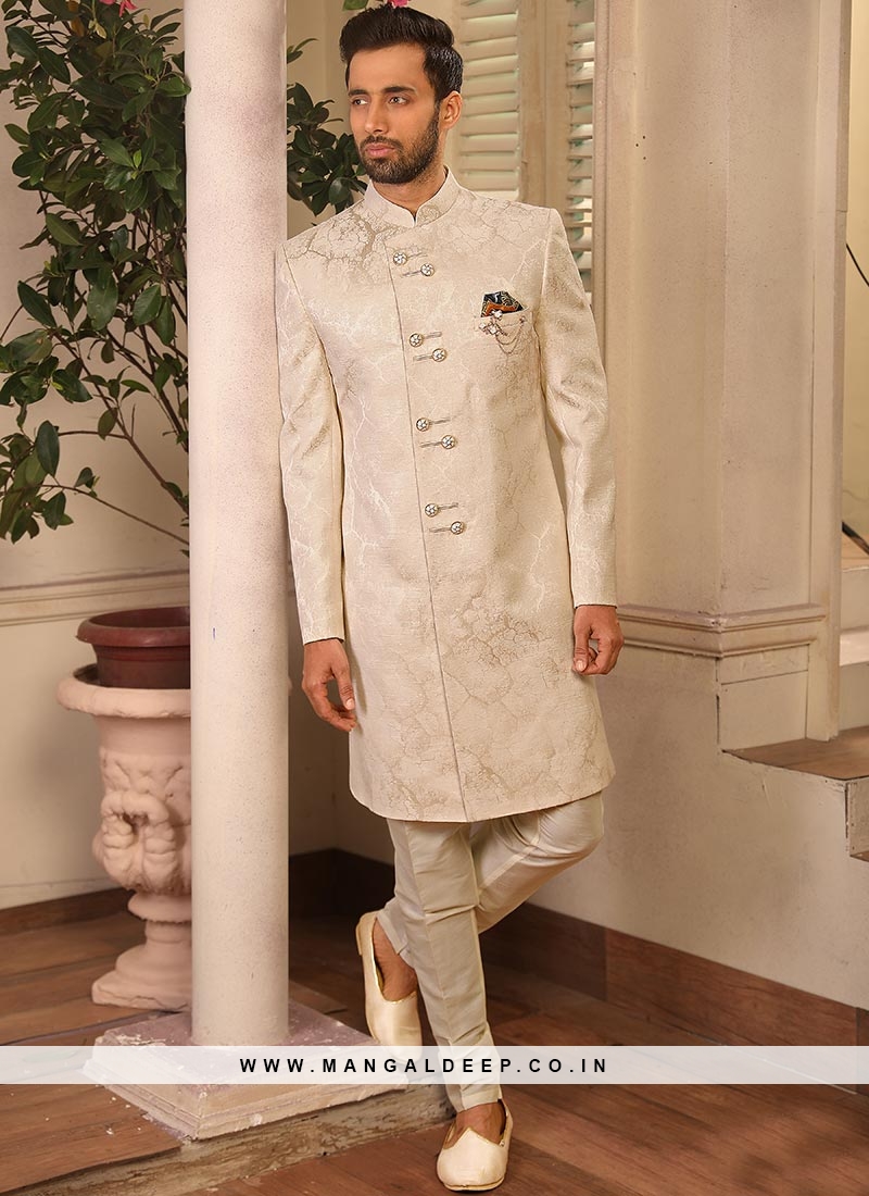 white indo western dress for man