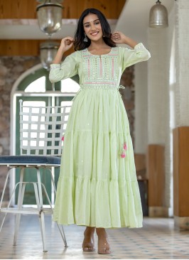 Jazzy Cotton Readymade Gown