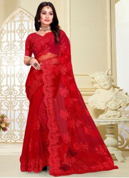 Jazzy Net Festival Contemporary Style Saree