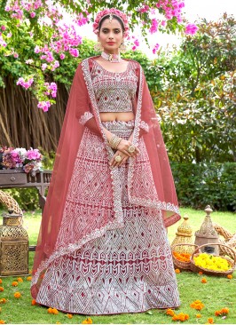 Jazzy Pink Ceremonial Lehenga Choli