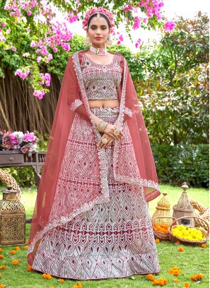 Jazzy Pink Ceremonial Lehenga Choli