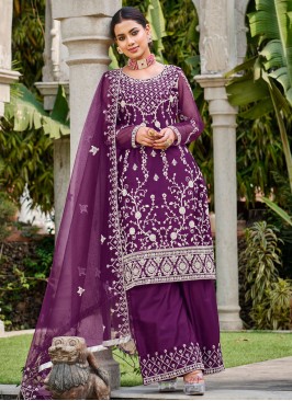 Jazzy Purple Trendy Salwar Suit