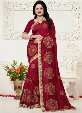 Jazzy Silk Maroon Saree