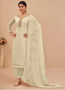 Jovial Embroidered Georgette Festive Wear Salwar Suit