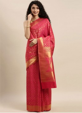 Kanjivaram Silk Pink Designer Traditional Saree