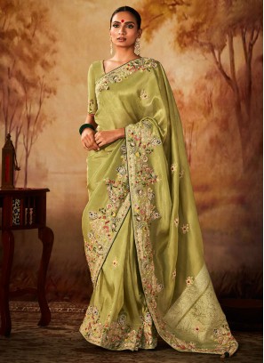 Kanjivaram Silk Saree in Green