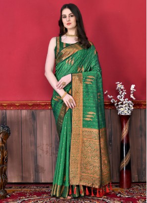 Katan Silk Green Saree