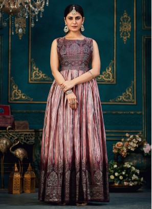 Latest Digital Print Trendy Gown