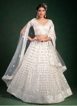 Latest Georgette Sequins A Line Lehenga Choli