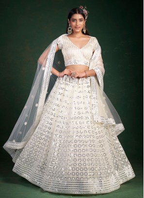 Latest Georgette Sequins A Line Lehenga Choli