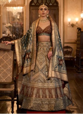 Latest Multi Colour Mirror Silk Trendy Lehenga Choli