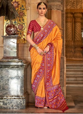 Latest Mustard Festival Trendy Saree