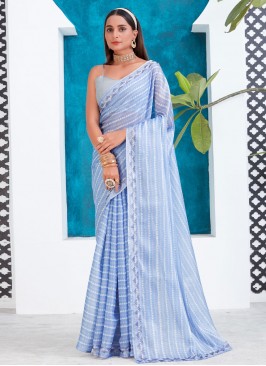 Lavender Ceremonial Organza Classic Saree