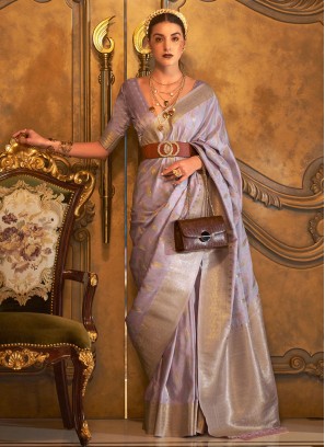 Lavender Color Saree