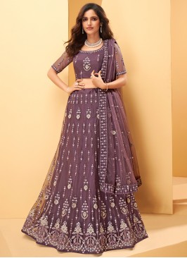 Lavender Engagement A Line Lehenga Choli