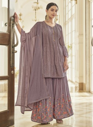 Lavender Engagement Trendy Salwar Kameez
