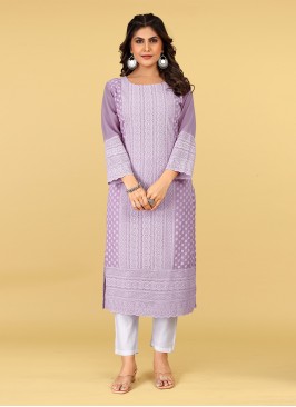 Lavender Festival Casual Kurti