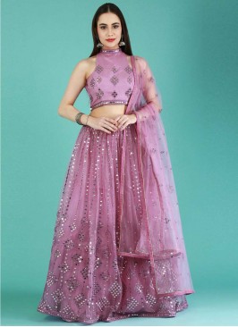 Lavender Reception Lehenga Choli