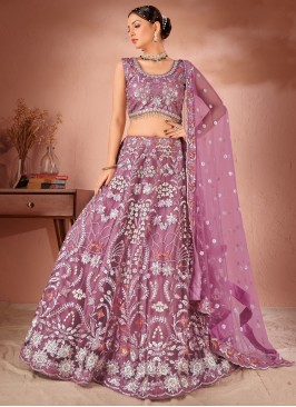 Lavender Sequins Readymade Lehenga Choli